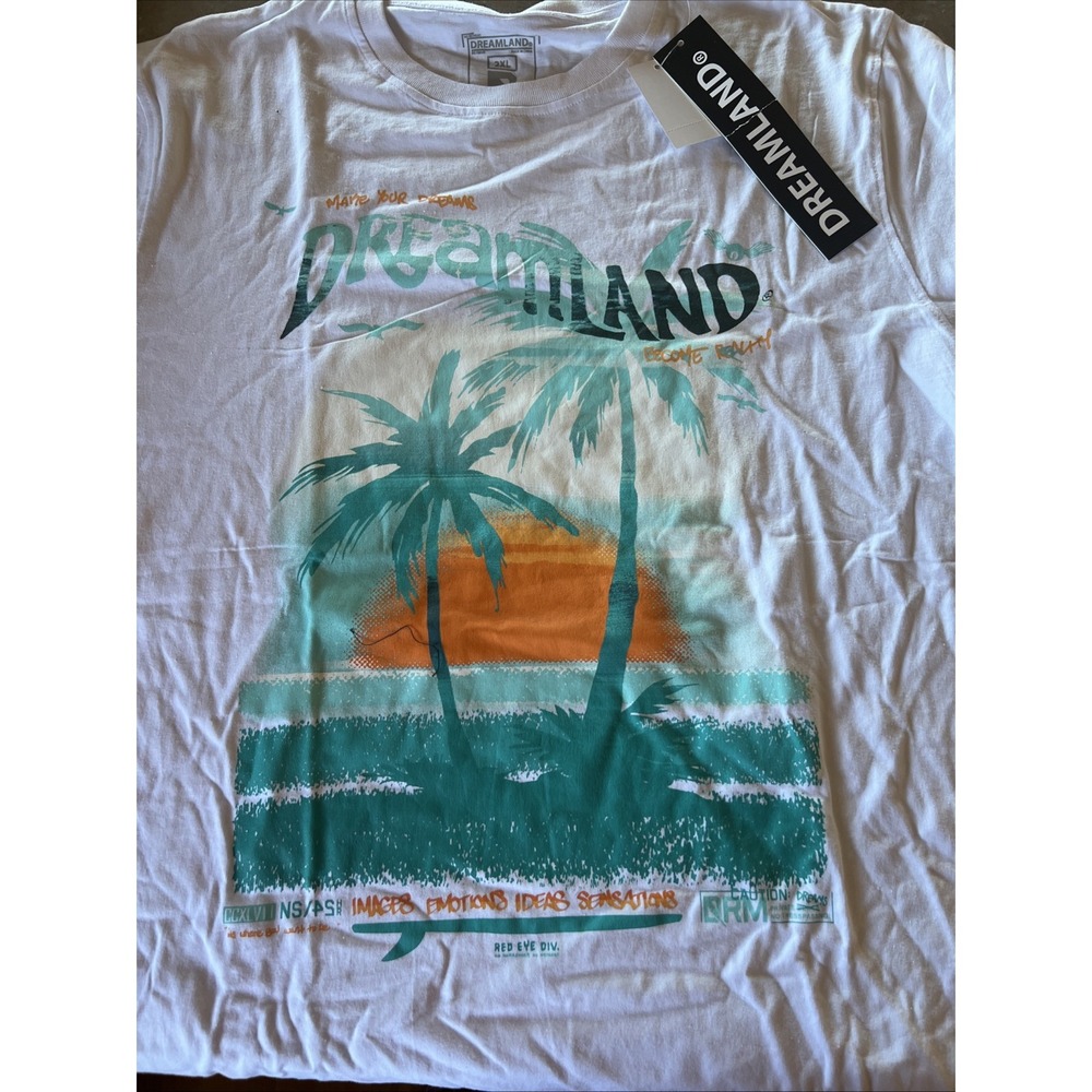 Dreamland Graphic Tee T-shirt Men's Size 2xl White New With Tag